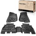 3 Pcs Front & Rear Black TPE textured Floor Mats Liners for Jeep Wrangler 18-23 Unlimited 4-Door