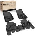 3 Pcs Front & Rear Black TPE textured Floor Mats Liners for Jeep Wrangler 18-23 Unlimited 4-Door