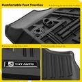 3 Pcs Front & Rear Black TPE textured Floor Mats Liners for Jeep Wrangler 18-23 Unlimited 4-Door