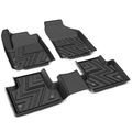 3 Pcs Front & Rear Black TPE textured Floor Mats Liners for 2015-2022 Jeep Cherokee