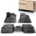 3 Pcs Front & Rear Black TPE textured Floor Mats Liners for 2020 Jeep Compass