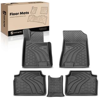 3 Pcs Front & Rear Black TPE textured Floor Mats Liners for Kia K5 2021-2023 Hyundai Sonata