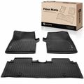 3 Pcs Front & Rear Black Floor Mats Liners for 2022 Kia EV6