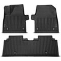 3 Pcs Front & Rear Black Floor Mats Liners for 2022 Kia EV6