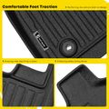 3 Pcs Front & Rear Black Floor Mats Liners for 2022 Kia EV6