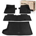 4 Pcs Front & Rear Black Floor Mats Liners for 2023 Kia EV6