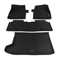 4 Pcs Front & Rear Black Floor Mats Liners for 2023 Kia EV6