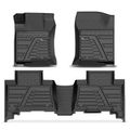 3 Pcs Front & Rear Black TPE textured Floor Mats Liners for 2016 Lexus GX460