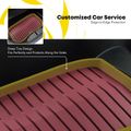 Front Red TPE textured Floor Mats Liners for Tesla Model 3 2024 Sedan Injection