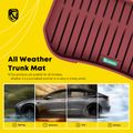 Front Red TPE textured Floor Mats Liners for Tesla Model 3 2024 Sedan Injection