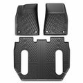 3 Pcs Front & Rear TPE textured Floor Mats Liners for 2019 Tesla X