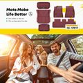 6 Pcs Front & Rear Red TPE textured Floor Mats Liners for 2024 Tesla 3