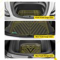 6 Pcs Front & Rear Black TPE textured Floor Mats Liners for 2021 Tesla 3