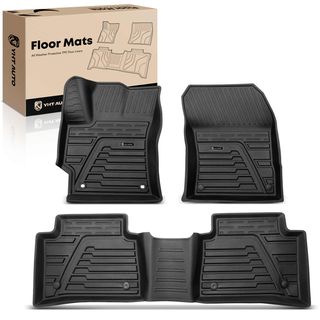 3 Pcs Front & Rear Black TPE textured Floor Mats Liners for Toyota Corolla 2020-2023