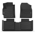 3 Pcs Front & Rear Black TPE textured Floor Mats Liners for 2015 Toyota Corolla