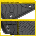 3 Pcs Front & Rear Black TPE textured Floor Mats Liners for 2015 Toyota Corolla