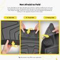 3 Pcs Front & Rear Black TPE textured Floor Mats Liners for 2015 Toyota Corolla