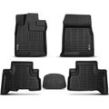 5 Pcs Front & Rear Black Floor Mats Liners for 2009 Toyota FJ Cruiser