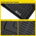 5 Pcs Front & Rear Black Floor Mats Liners for 2009 Toyota FJ Cruiser