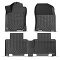 3 Pcs Front & Rear Black TPE textured Floor Mats Liners for 2015 Toyota RAV4