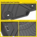 3 Pcs Front & Rear Black TPE textured Floor Mats Liners for 2015 Toyota RAV4