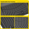 3 Pcs Front & Rear Black TPE textured Floor Mats Liners for 2017 Lexus GX460