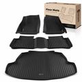 4 Pcs Front & Rear Black Floor Mats Liners for Toyota Corolla 2020-2024 with Trunk Mat