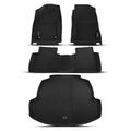 4 Pcs Front & Rear Black Floor Mats Liners for Toyota Corolla 2020-2024 with Trunk Mat