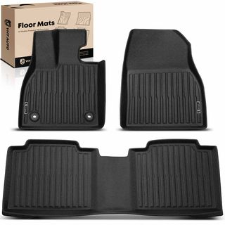 3 Pcs Front & Rear Black Floor Mats Liners for Toyota bZ4 Pcs Subaru Solterra 23-24