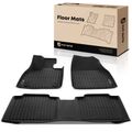 3 Pcs Front & Rear Black Floor Mats Liners for 2023 Subaru Solterra