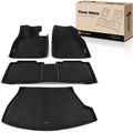 4 Pcs Front & Rear Black Floor Mats Liners for 2024 Subaru Solterra