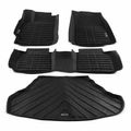 4 Pcs Front & Rear Black Floor Mats Trunk Cargo Liners for 2017 Toyota Camry