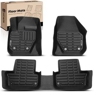 3 Pcs Front & Rear Black Floor Mats Liners for Volvo XC60 10-17 Sport Utility