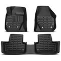 3 Pcs Front & Rear Black Floor Mats Liners for 2017 Volvo XC60