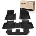 4 Pcs Front & Rear Black Floor Mats Liners for 2021 Volvo XC90