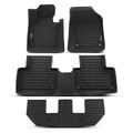 4 Pcs Front & Rear Black Floor Mats Liners for 2021 Volvo XC90