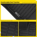 4 Pcs Front & Rear Black Floor Mats Liners for 2021 Volvo XC90