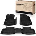 3 Pcs Front & Rear Black Floor Mats Liners for 2016 Volvo XC90