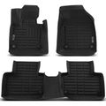 3 Pcs Front & Rear Black Floor Mats Liners for 2016 Volvo XC90