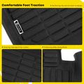 3 Pcs Front & Rear Black Floor Mats Liners for 2016 Volvo XC90