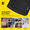 3 Pcs Front & Rear Black Floor Mats Liners for 2016 Volvo XC90