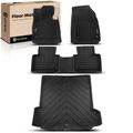 4 Pcs Front & Rear Black Floor Mats Liners for Volvo XC90 2016-2024 with Trunk Mat