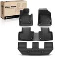 4 Pcs Front & Rear Black Floor Mats Liners for 2023 Volvo XC90