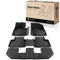 4 Pcs Front & Rear Black Floor Mats Liners for 2023 Volvo XC90