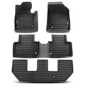 4 Pcs Front & Rear Black Floor Mats Liners for 2023 Volvo XC90