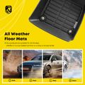 4 Pcs Front & Rear Black Floor Mats Liners for 2023 Volvo XC90