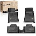 3 Pcs Front & Rear Black TPE textured Floor Mats Liners for 2021 BMW 330e