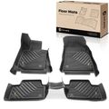 3 Pcs Front & Rear Black TPE textured Floor Mats Liners for 2021 BMW 330e