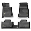 3 Pcs Front & Rear Black TPE textured Floor Mats Liners for 2021 BMW 330e