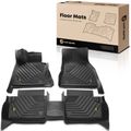 3 Pcs Front & Rear Black TPE textured Floor Mats Liners for 2016 BMW 528i xDrive